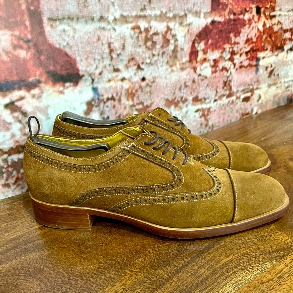 BRAND NEW DONALD PLINER ZINDEL OXFORD CAP TOE WINTIP SHOES - Picture 4 of 10